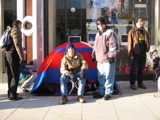 Waiting for the new Apple Store in London